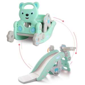 LittleONE by Pepita 2in1 Rocking ursuleț de pluș și tobogan 100cm #blue