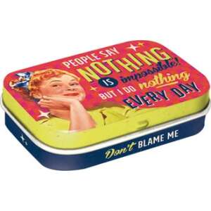 RETRO Nothing is Impossible - Cukorka mint tin with peppermint dragees - Cukorka