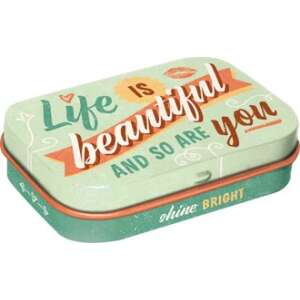 Life is beautiful... Cukorka mint tin, mint box, metal tin, mint container, small tin, gift box, gift tin, mint tin with quote, mint tin with saying, mint tin with design - Cukorka