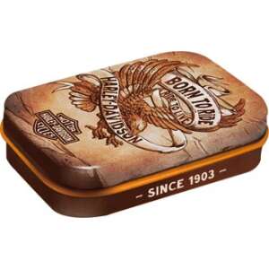 Harley Davidson Born to Ride Metal Tin with Peppermint Candy - Cukorka