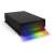 Seagate FireCuda Gaming Hub 8TB external hard drive, black with RGB light, front view
