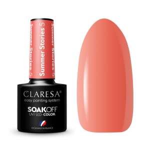 Claresa Summer Stories 05 Soak-Off UV/LED Gel Polish, Korallenorange Farbe - Gel-Lack