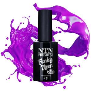 NTN Premium Funky Neon 2in1 Professzionális Alapozó Gél, 5g, lila - Műköröm alapozó & fedő zselé