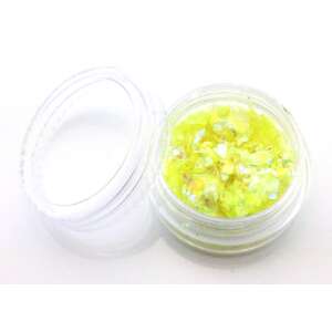 Jégfólia #006, sárga köröm glitter pelyhek, 3g, köröm díszítéshez, gél lakkhoz, körömlakkhoz, műkörömhöz - Nono