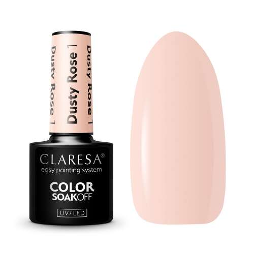 Claresa Dusty Rose 01 Gel-Lack Flasche, 5g, einfaches Lackiersystem, Farbe ablösbar, UV/LED