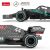 Detailný záber na detaily auta Rastar Mercedes-AMG F1 W11 EQ RC, mierka 1:18