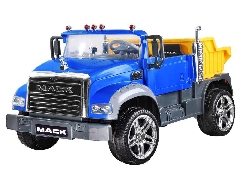 Mack kétszemélyes billenőplatós teherautó kék színben