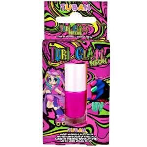 Tubi Glam Neon rózsaszín UV körömlakk, vízzel lemosható, gyerekeknek, 5ml - Ramiz