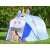 Bestway Unicorn Play Tent, blue and pink, in a garden setting