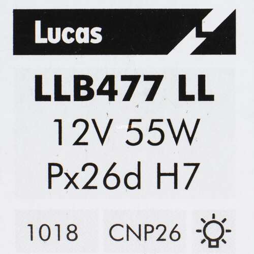 Bec H7 Lucas Standard Long Life H7 12V 55W, cutie de 1 46793235