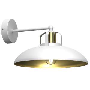 Biała lampa ścienna Felix ze złotym wnętrzem - Felix