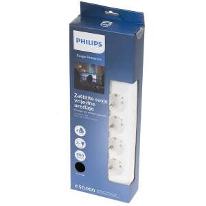 Philips SPN7040WA/58 túlfeszültségvédett 4-es elosztósor, fehér, 2méter