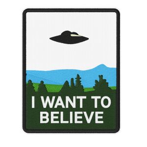 UFO Felvarró - I Want To Believe - 7,6x9,7cm 139097577 - Felvarró