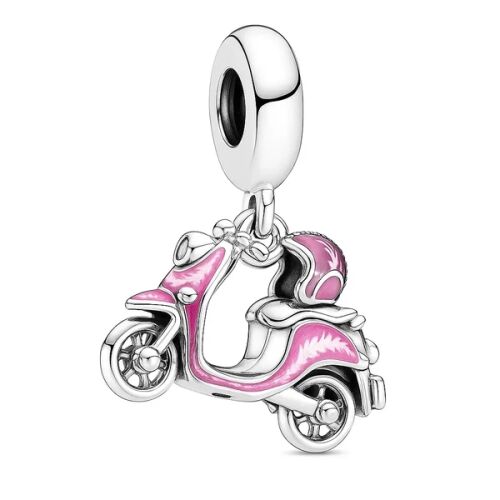 Rózsaszín robogó charm karkötőkhöz - Ékszer és karóra