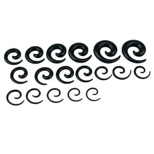 Akril Hajlított Fültágító Szett - 18 db - Fekete 133977609 - Piercing