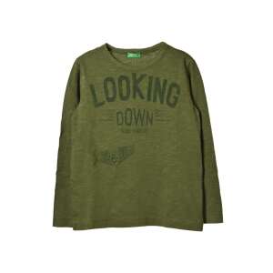 Benetton sötétzöld, hosszú ujjú fiú póló – 120 cm 46640931 Gyerek pólók - 7 - 8 év - 6 - 7 év