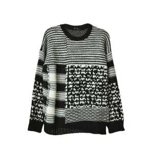 Sisley fekete, mintás, kötött lány pulóver – 120 cm 46641077 Gyerek pulóverek, kardigánok - 6 - 7 év