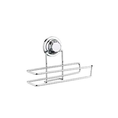 Króm papírtörlő tartó szívókoronggal, konyhai papírtörlő tartó