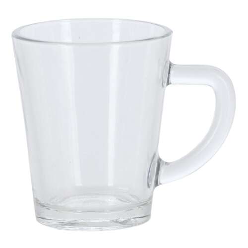 Klarer Glasbecher mit Henkel, 70 ml, perfekt für Kaffee, Tee oder Espresso
