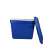 Blue 40L cooler bag with white handle, open lid