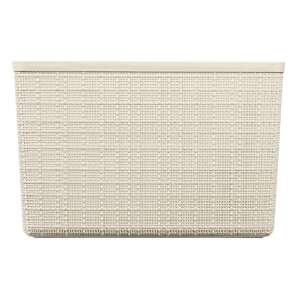 Bézs Jute tároló kosár, 36x28x23cm - Tárolódoboz & kosár