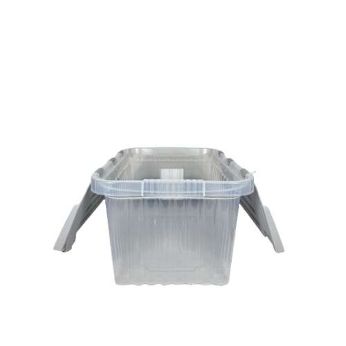 Tároló fedéllel csatos 18 L szürke (KKS) 46978379