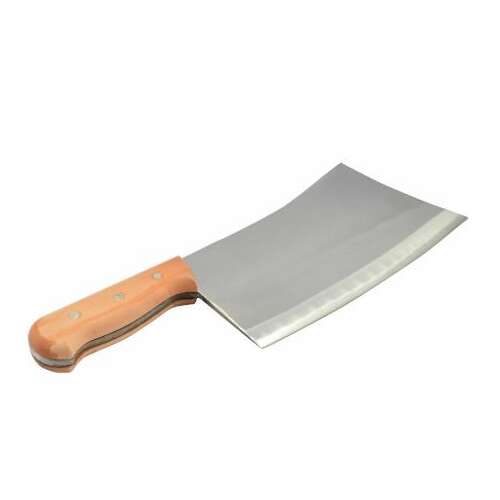 Nehéz henteskés, fa nyéllel, 36 cm hosszú, rozsdamentes acél penge - Húsbárd