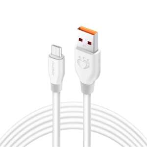 Olesit K195 300cm fehér Micro USB töltőkábel 2.4A gyors töltéssel - Töltő, töltőkábel és egyéb kábel