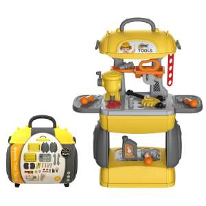 LittleONE by Pepita zabawkowy stół warsztatowy w plastikowej walizce z akcesoriami