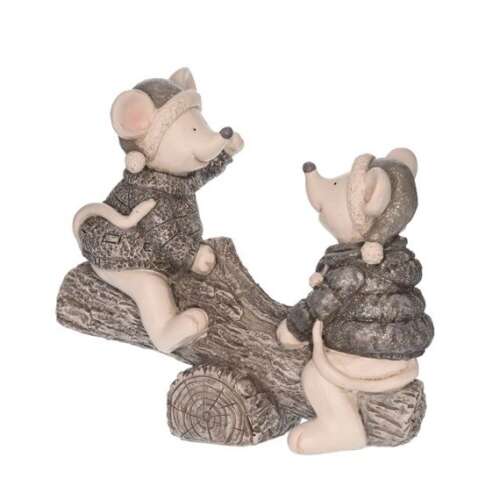 Dekor Egér Libikóka - Télies Stílus - 21x10x20cm