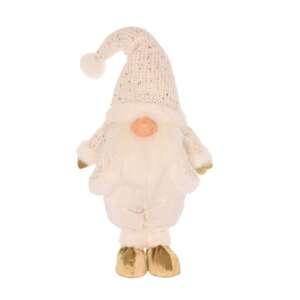 Fehér és arany karácsonyi manó dísz, 43x29x108cm - Nonbrand Karácsonyi dekoráció