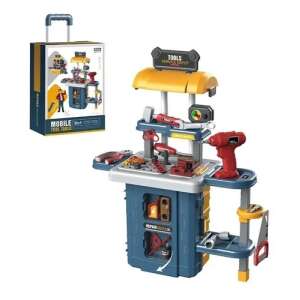 LittleONE by Pepita óriás játék Munkapad szerszámokkal, húzható bőröndben #kék