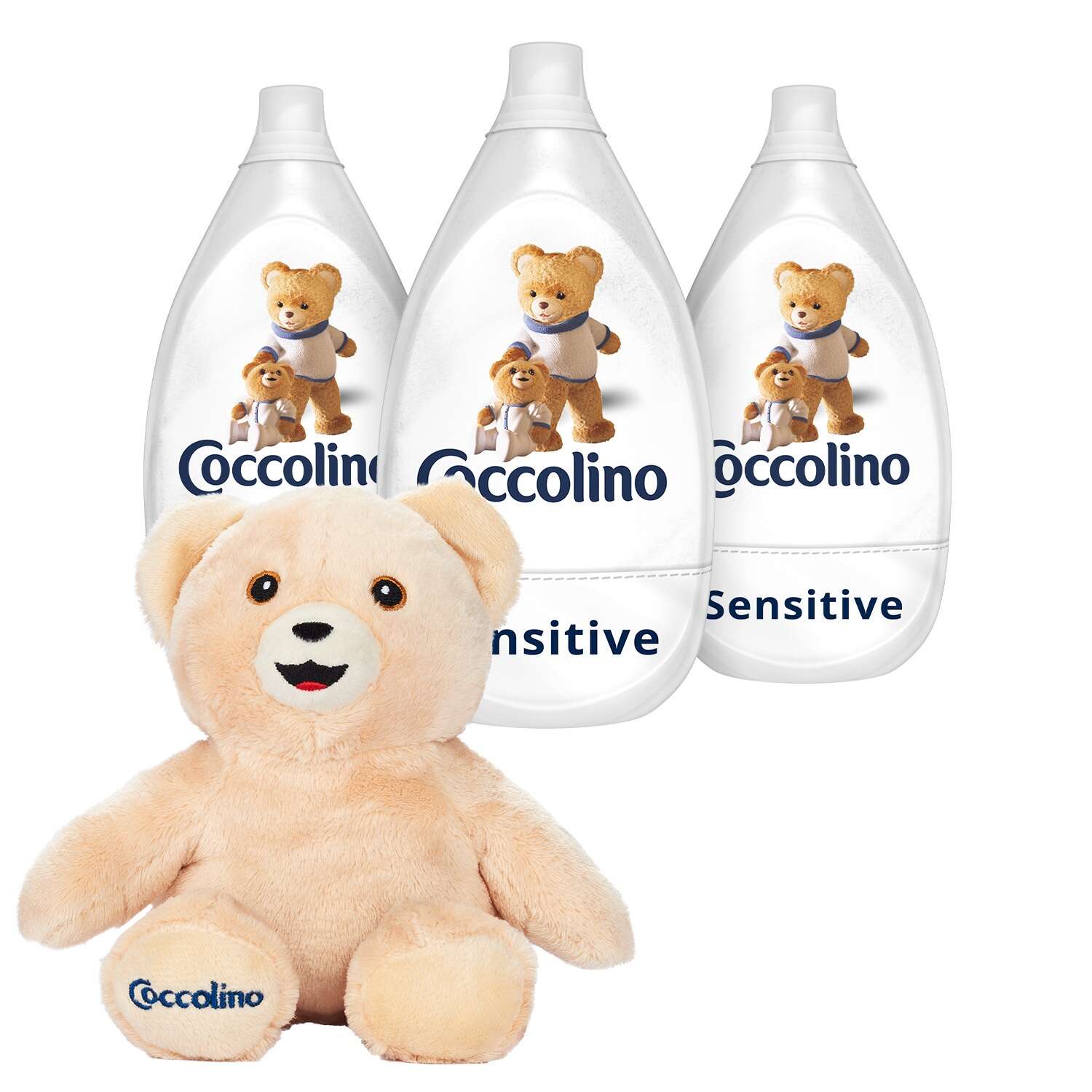 Coccolino Ultimate Care Öblítő Sensitive Pure 174 mosás (3x870ml) + Coccolino Maci