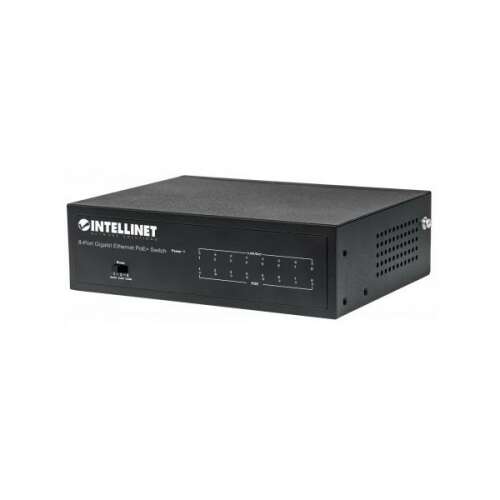 INTELLINET Switch 8-Port Gigabit Ethernet PoE+ 60W Desktop