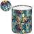 Textile laundry basket, colourful, leaf pattern, 80L toy bin 119994136
