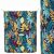 Textile laundry basket, colourful, leaf pattern, 80L toy bin 119994136