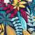 Textile laundry basket, colourful, leaf pattern, 80L toy bin 119994136