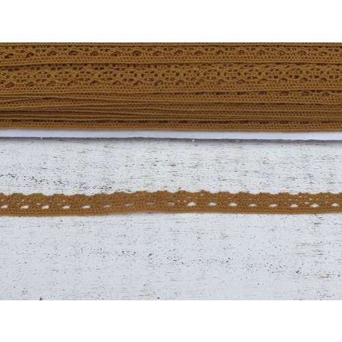 Braunes Baumwollspitzenband, 1 cm breit, 2 Meter lang