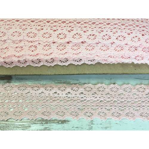 Pamut csipke - rózsaszín 4,5cm*2méter