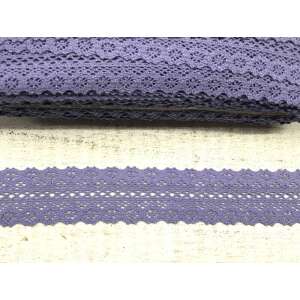 Lila pamut csipke szegély, 4,5cm széles, 2 méter hosszú - Csipke