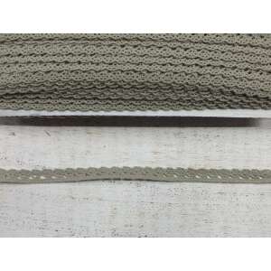 1cm széles pamut csipke szegély, 2 méter hosszú, zöld színű - Csipke