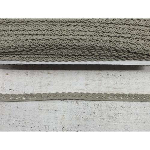 1 cm breites Baumwoll-Spitzenband, 2 Meter lang, grün