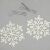 White glitter snowflake ornament set, 12 pieces, Christmas decoration