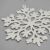 Single glittery white snowflake Christmas ornament