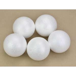 5 db 10 cm-es fehér hungarocell golyó, tökéletes kézműveskedéshez és dekorációhoz - Művészet & Hobbi