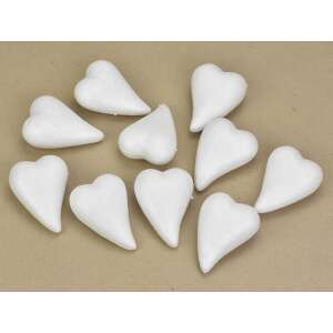 10er Pack 7,5 cm weiße Styroporherzen, perfekt zum Basteln und Dekorieren - Styropor-Dekomaterialien
