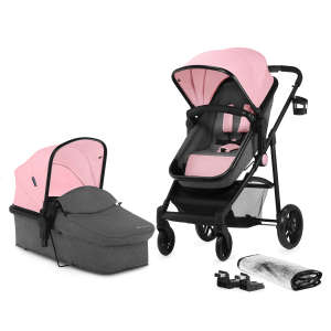 Kinderkraft Juli 2in1 Babakocsi #rózsaszín-szürke
