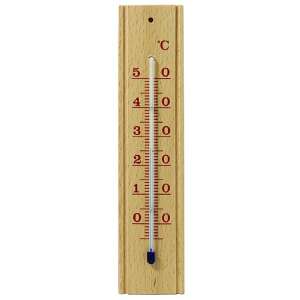 Wooden room thermometer, 2043 type, measures from -5 to 50 degrees Celsius - Home & Garden