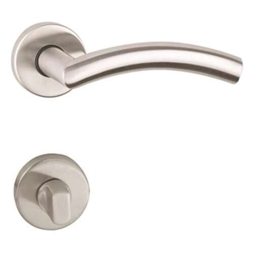 Arco WC INOX 3675257 ajtókilincs rozettával, rozsdamentes acélból, szálcsiszolt felülettel, modern kialakítású