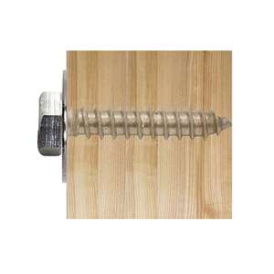 6x100 horganyzott fa csavar hatszögletű fejjel, fába szerelve - JKH